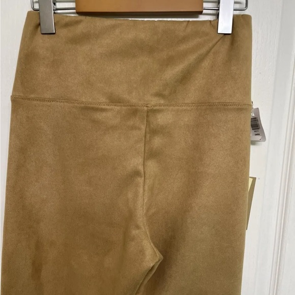 Aritzia Wilfred Free Daria Vegan Faux Suede Biege Leggings High Waist Size M New - Picture 6 of 10